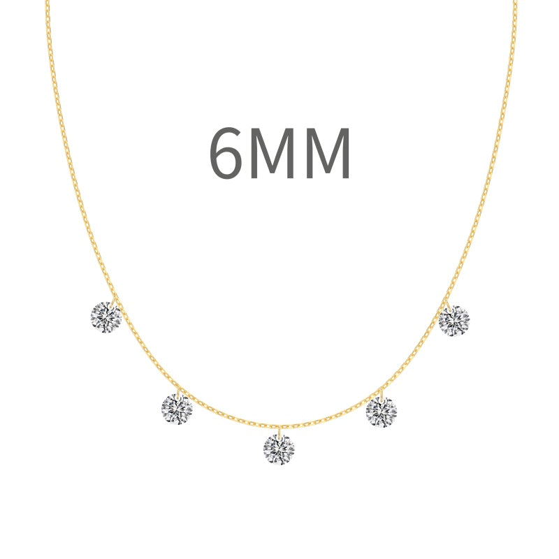 Burton Jewelry - S925 Silver Lab Grown Diamond Necklace