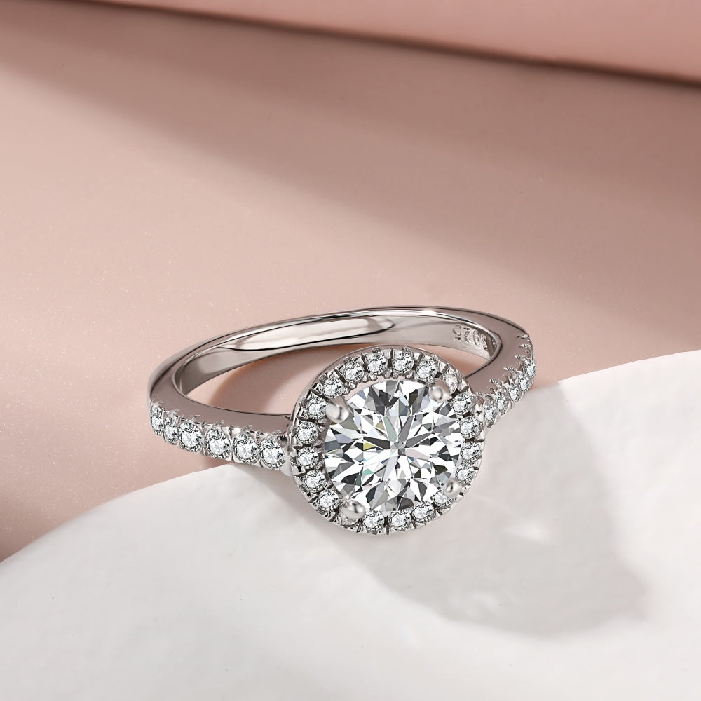 Burton Jewelry - S925 Silver Lab Grown Diamond Ring