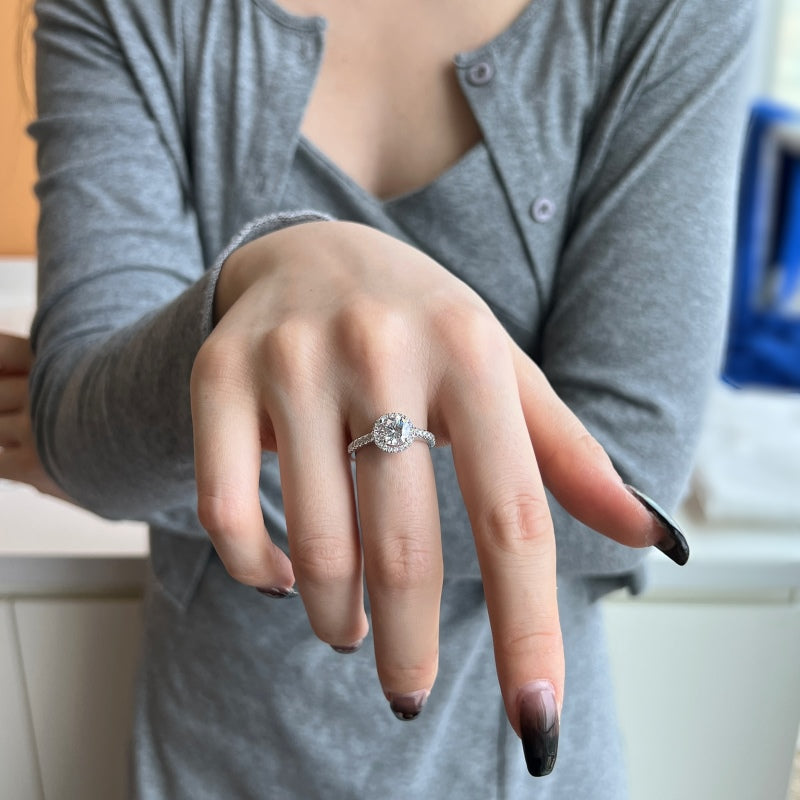Burton Jewelry - S925 Silver Lab Grown Diamond Ring