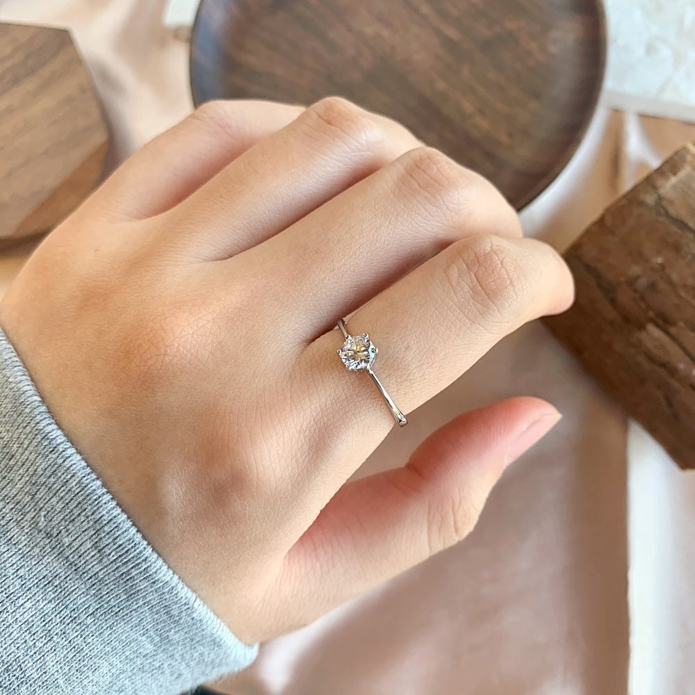 Burton Jewelry - S925 Silver Lab Grown Diamond Ring