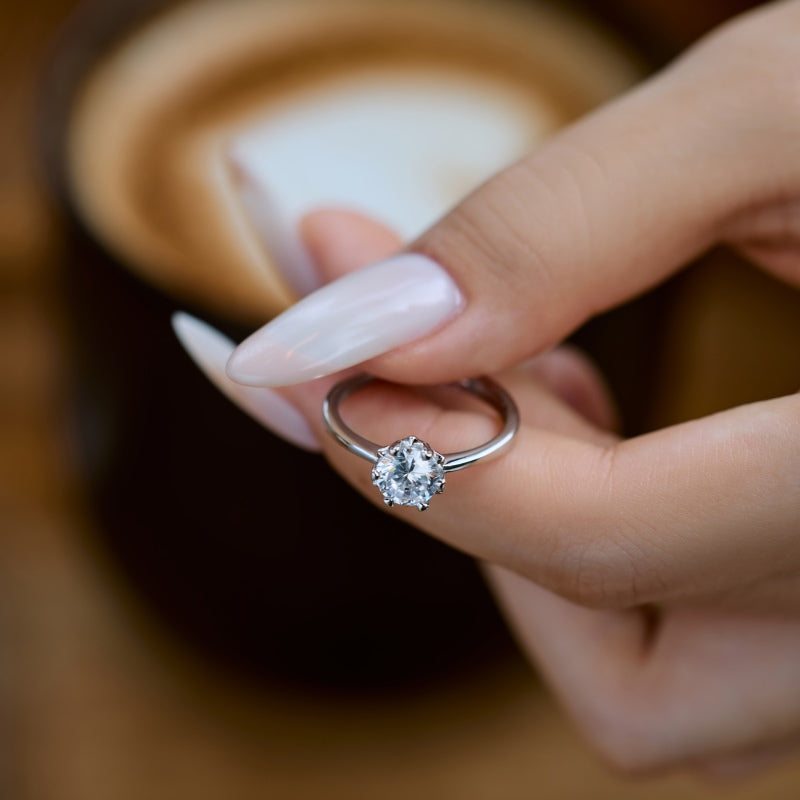 Burton Jewelry - S925 Silver Lab Grown Diamond Ring