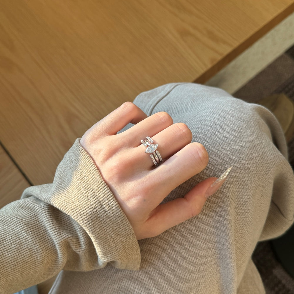 Burton Jewelry - S925 Silver Lab Grown Diamond Ring