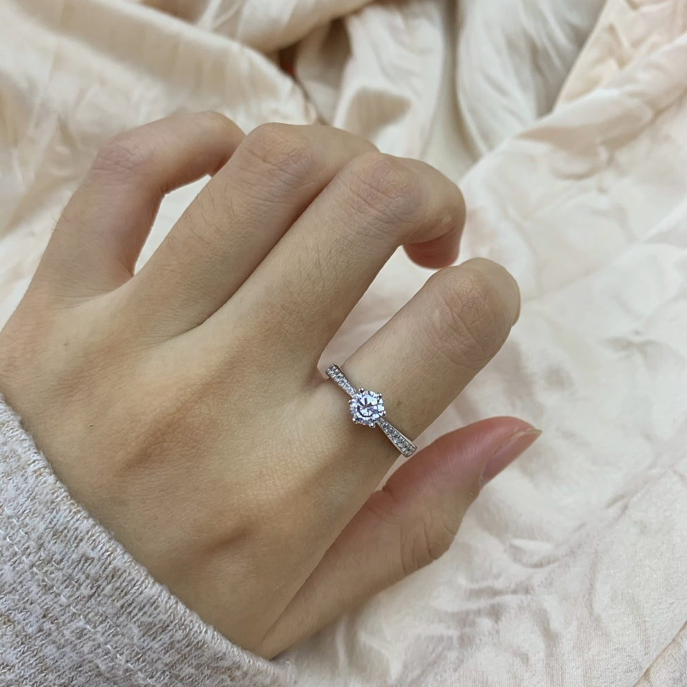 Burton Jewelry - S925 Silver Lab Grown Diamond Ring