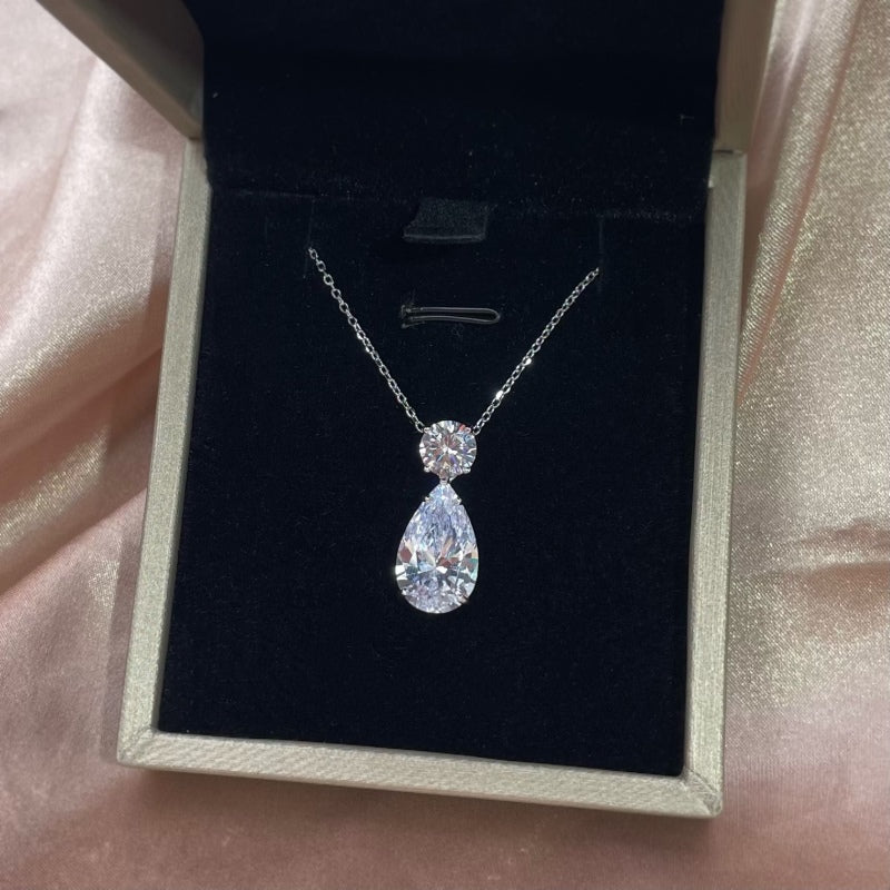 Burton Jewelry - S925 Silver Lab Grown Diamond Necklace