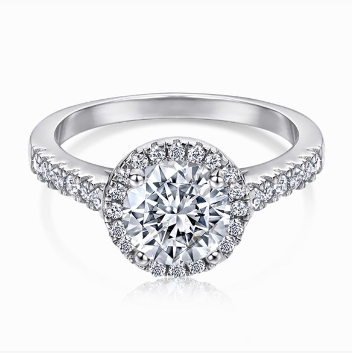 Burton Jewelry - S925 Silver Lab Grown Diamond Ring
