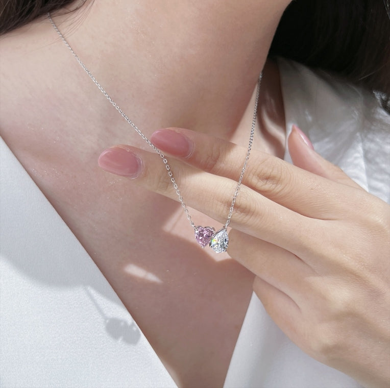 Burton Jewelry - S925 Silver Lab Grown Diamond Necklace