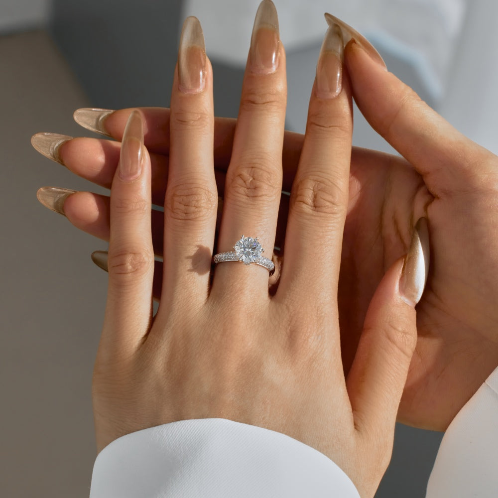 Burton Jewelry - S925 Silver Lab Grown Diamond Ring