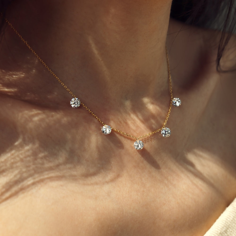 Burton Jewelry - S925 Silver Lab Grown Diamond Necklace