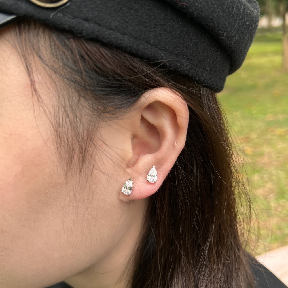 Burton Jewelry - S925 Silver Lab Grown Diamond Earrings