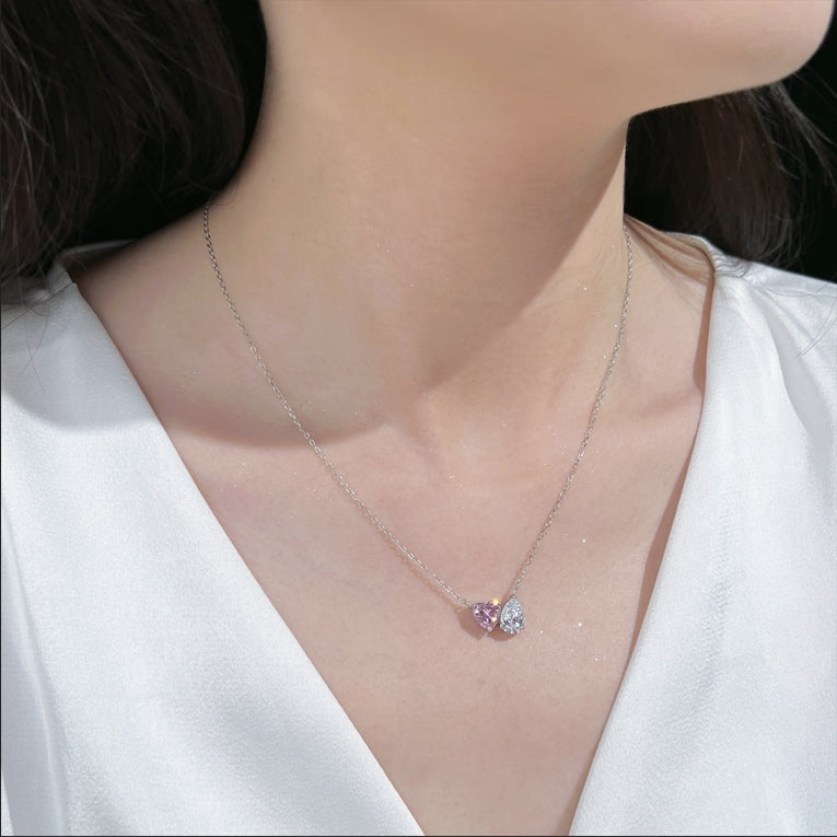 Burton Jewelry - S925 Silver Lab Grown Diamond Necklace