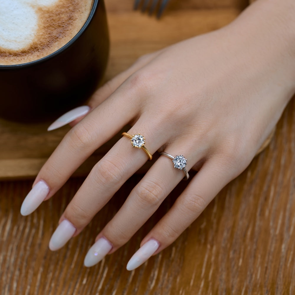 Burton Jewelry - S925 Silver Lab Grown Diamond Ring