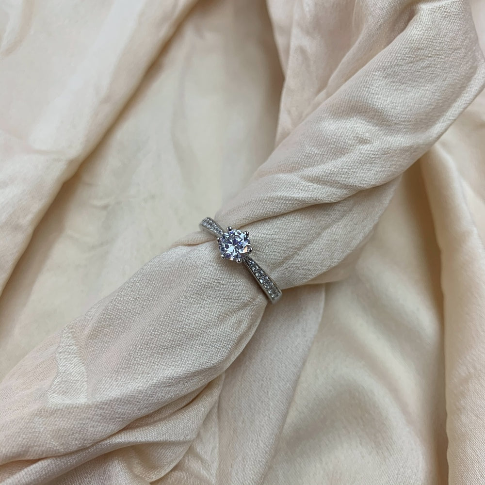 Burton Jewelry - S925 Silver Lab Grown Diamond Ring