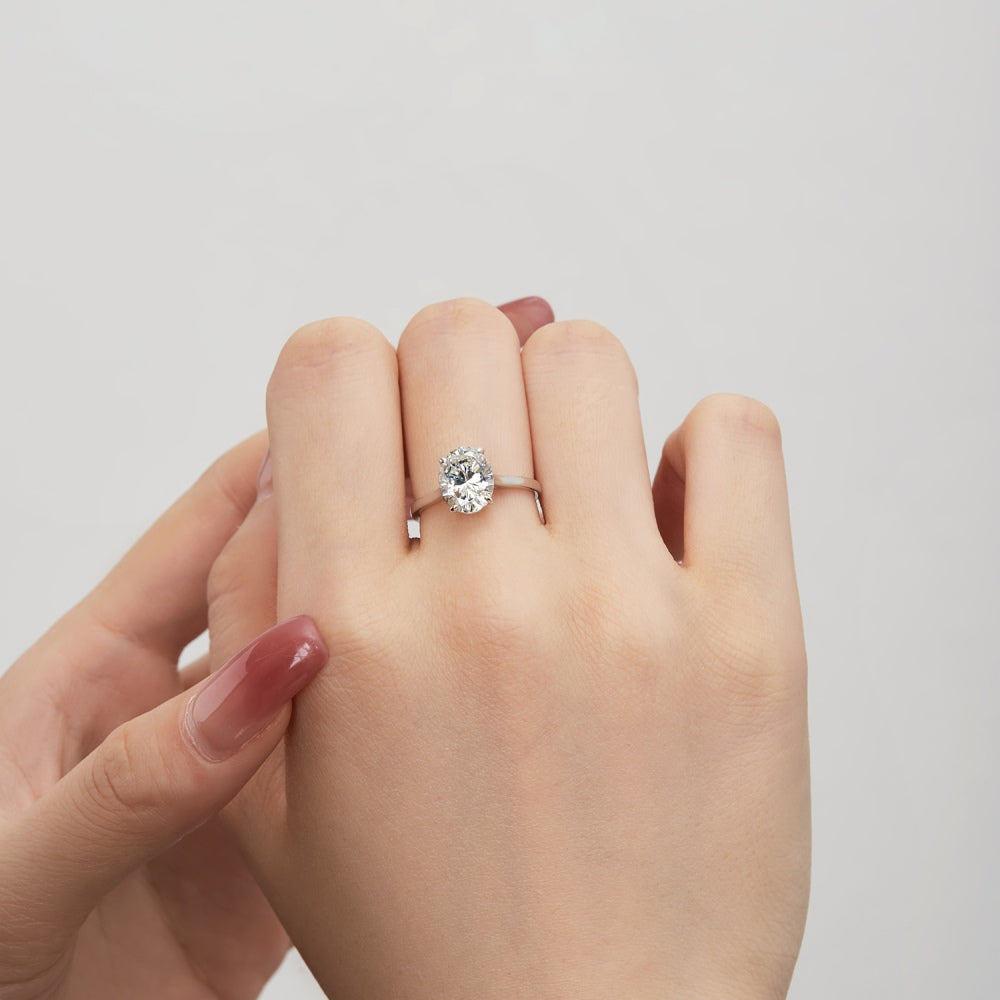 Burton Jewelry - S925 Silver Lab Grown Diamond Ring