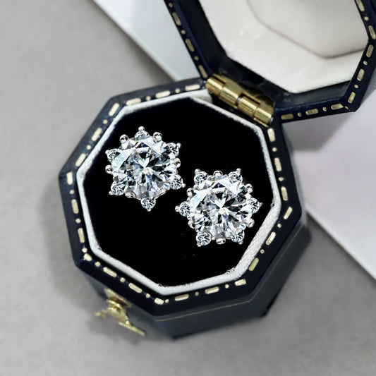 Burton Jewelry - S925 Silver Lab Grown Diamond Earrings