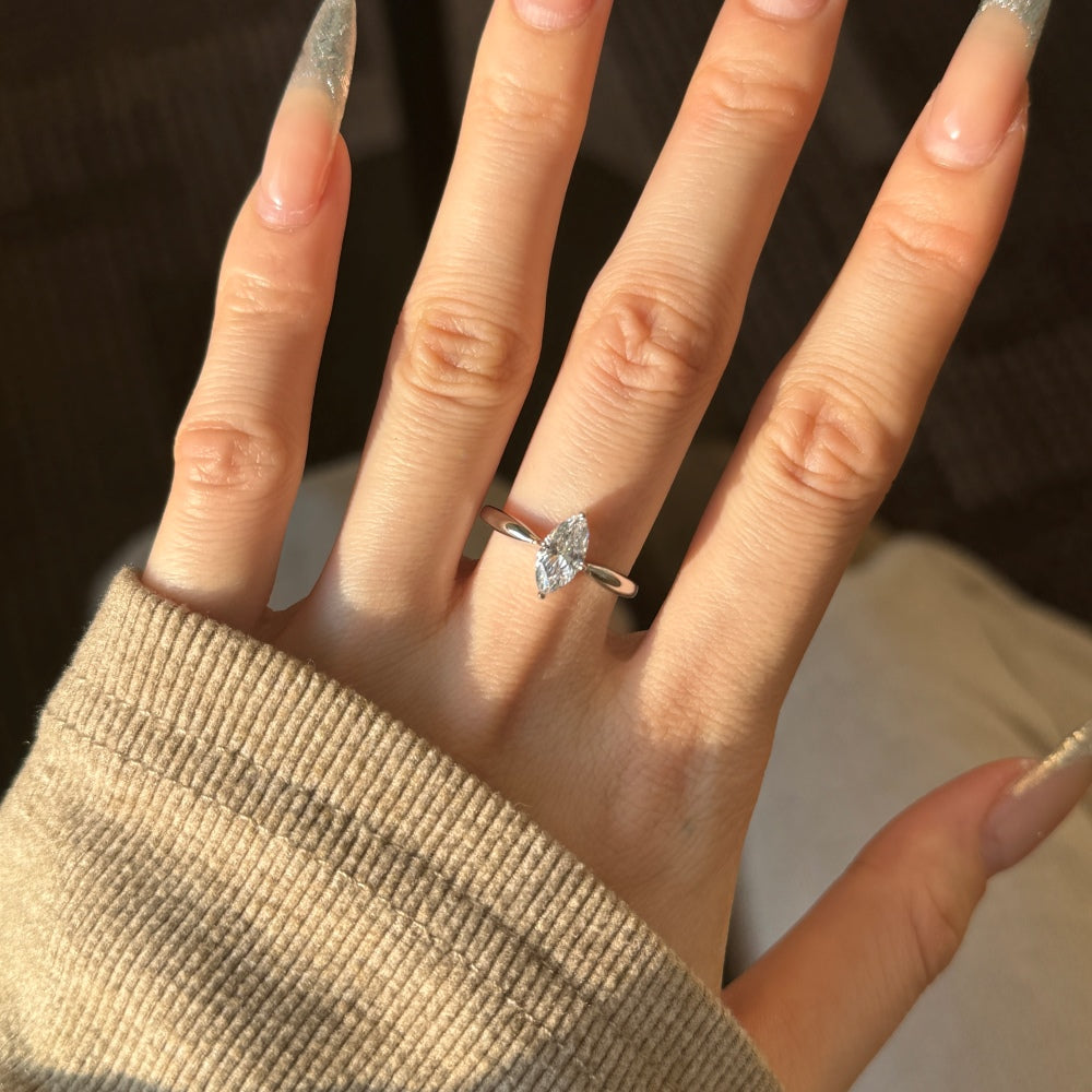 Burton Jewelry - S925 Silver Lab Grown Diamond Ring