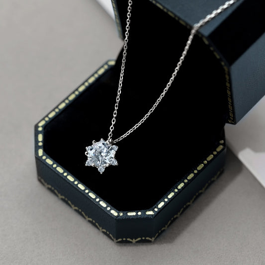 Burton Jewelry - S925 Silver Lab Grown Diamond Necklace