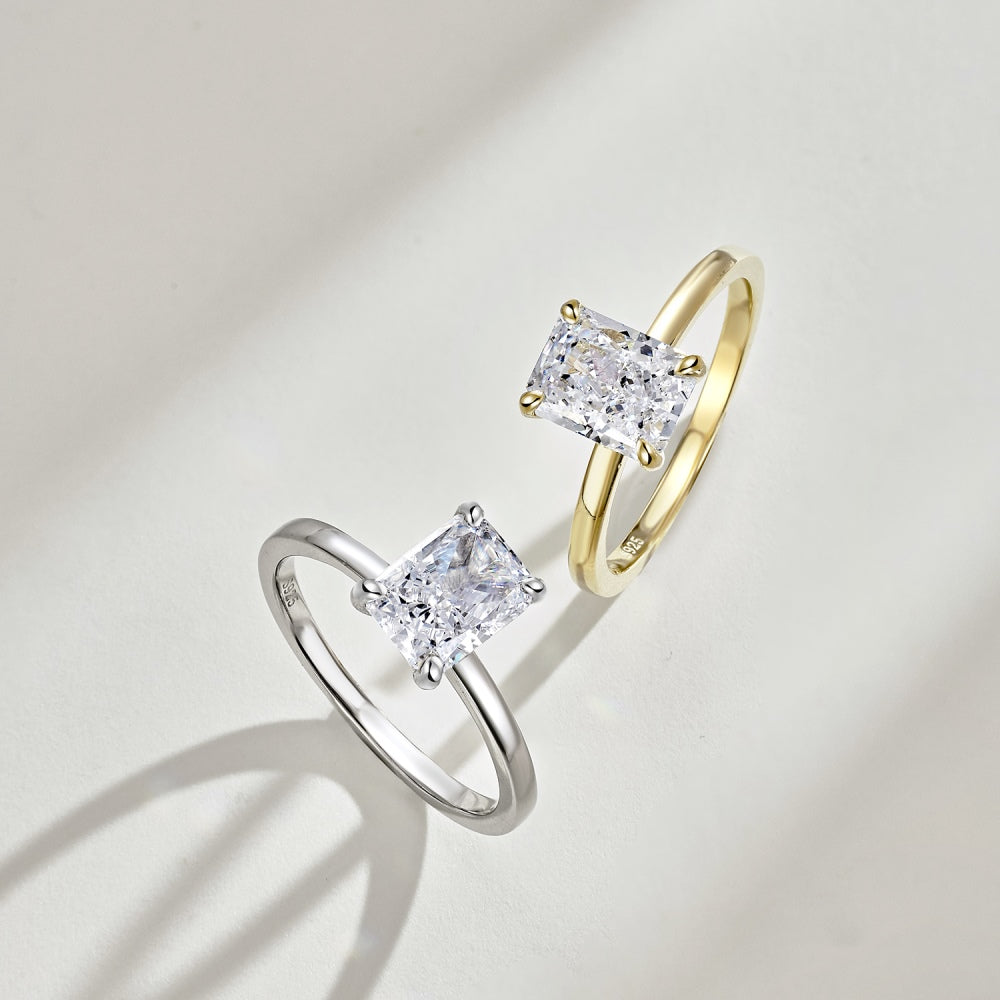 Burton Jewelry - S925 Silver Lab Grown Diamond Ring
