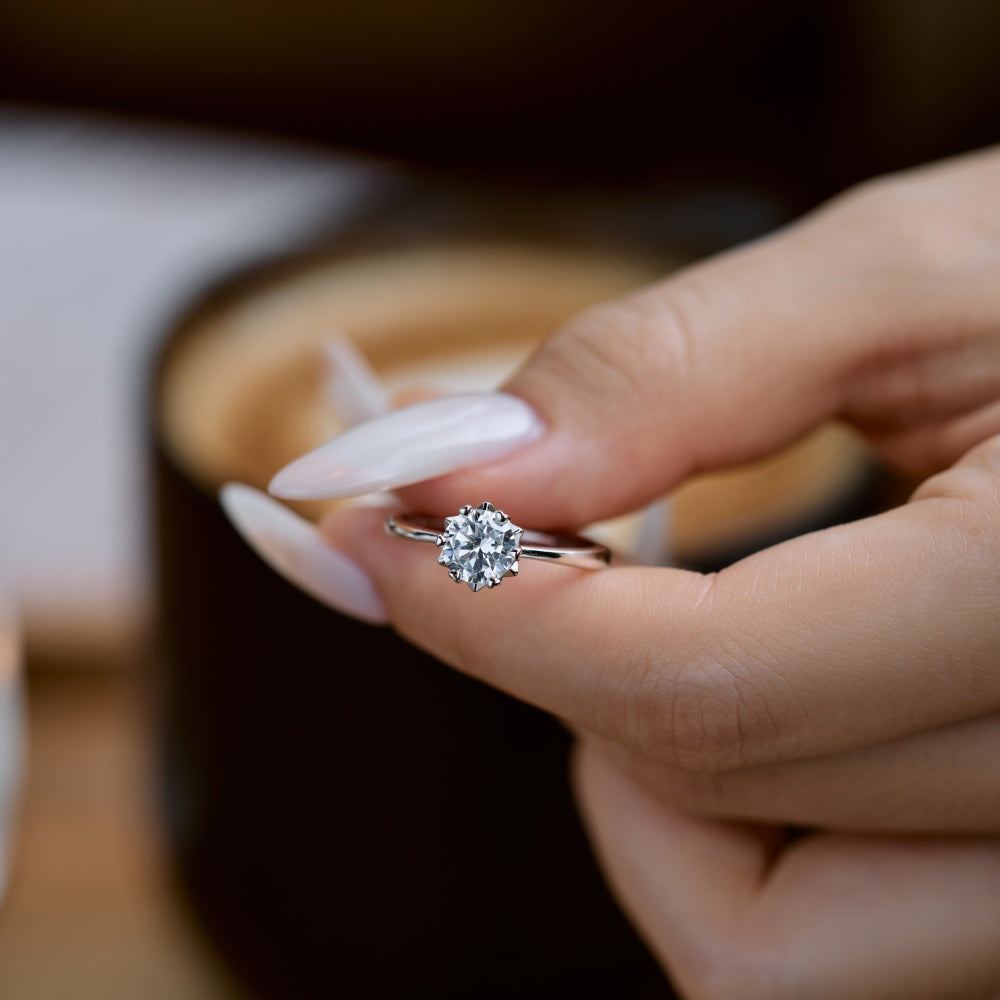 Burton Jewelry - S925 Silver Lab Grown Diamond Ring