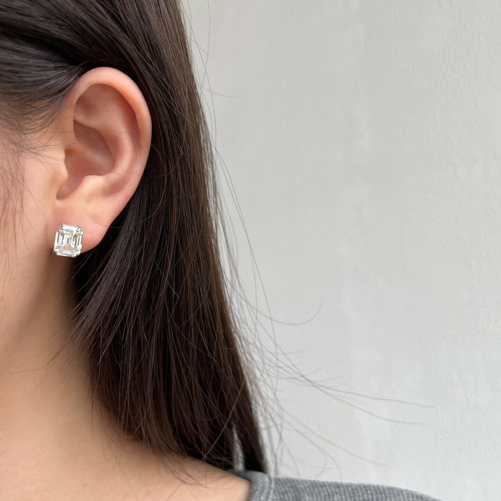 Burton Jewelry - S925 Silver Lab Grown Diamond Earrings