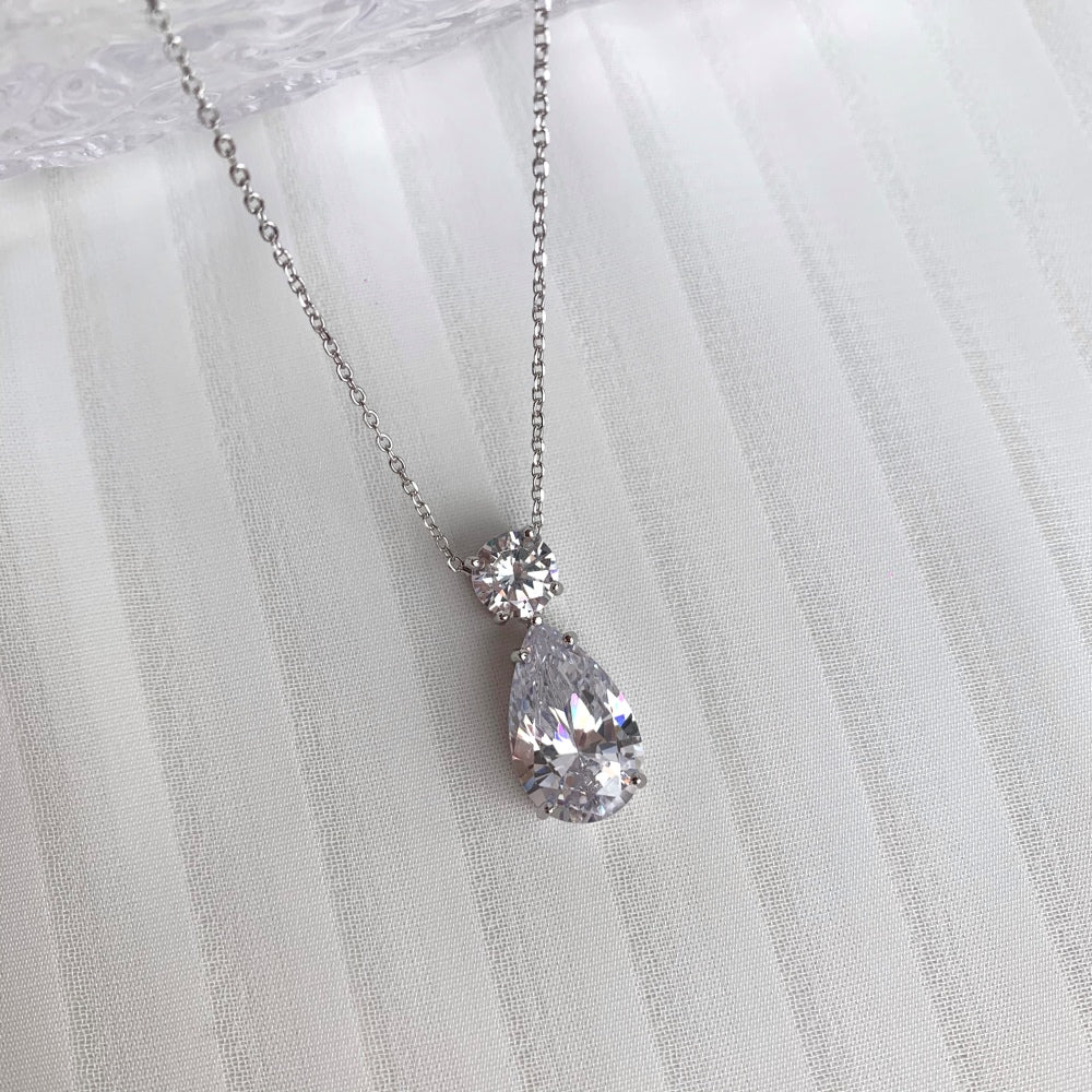 Burton Jewelry - S925 Silver Lab Grown Diamond Necklace