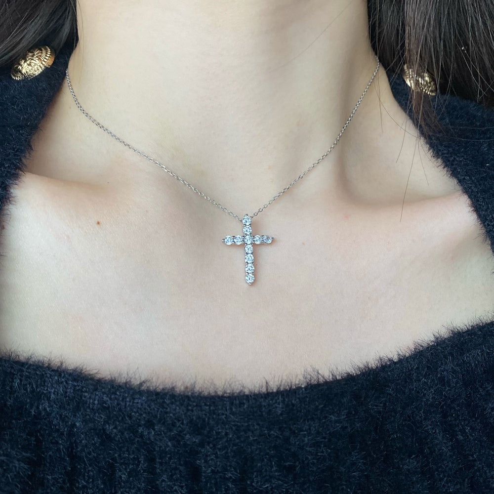 Burton Jewelry - S925 Silver Lab Grown Diamond Necklace