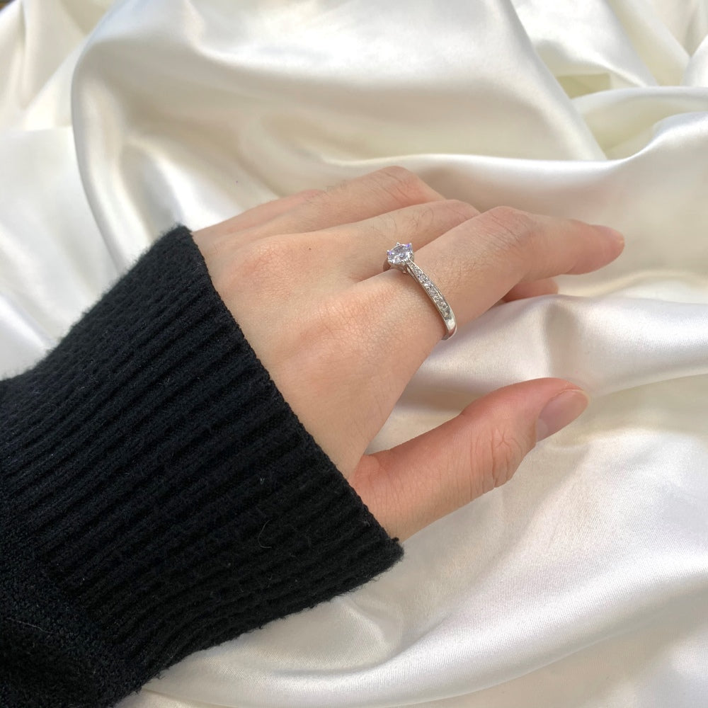 Burton Jewelry - S925 Silver Lab Grown Diamond Ring