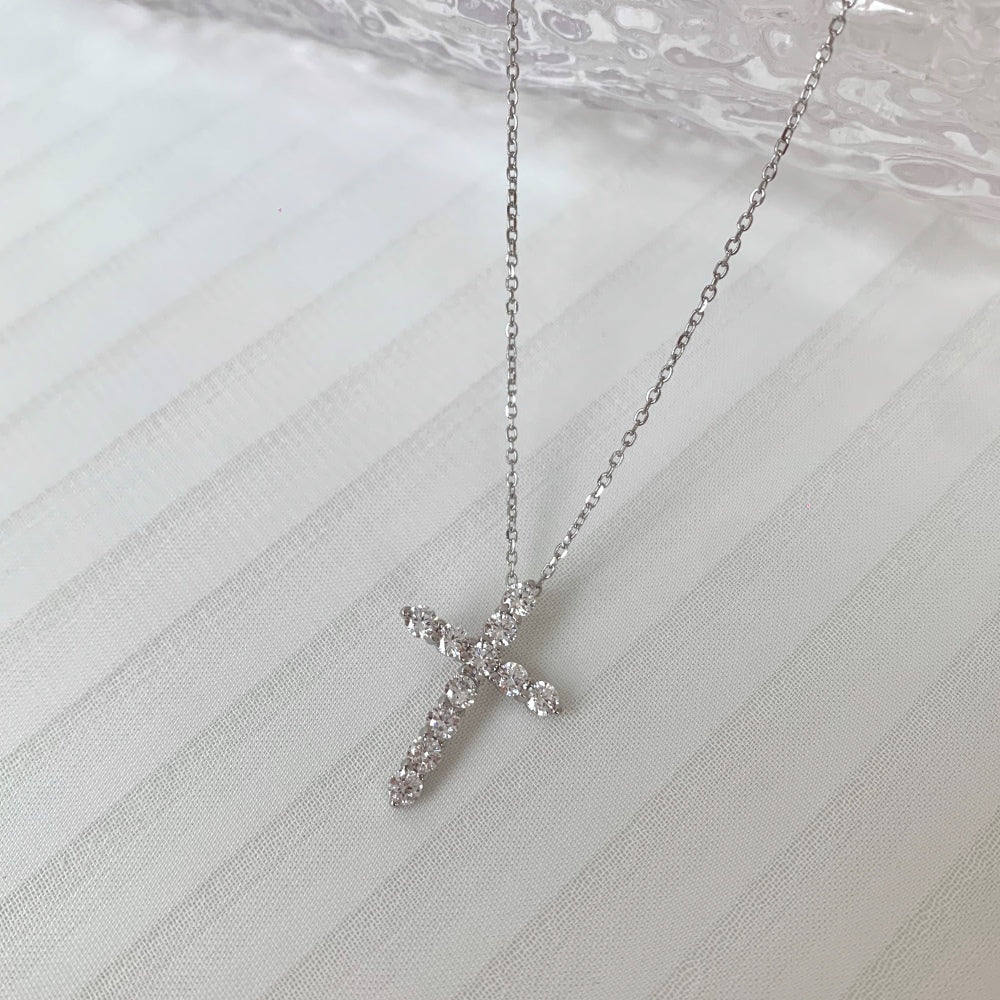 Burton Jewelry - S925 Silver Lab Grown Diamond Necklace